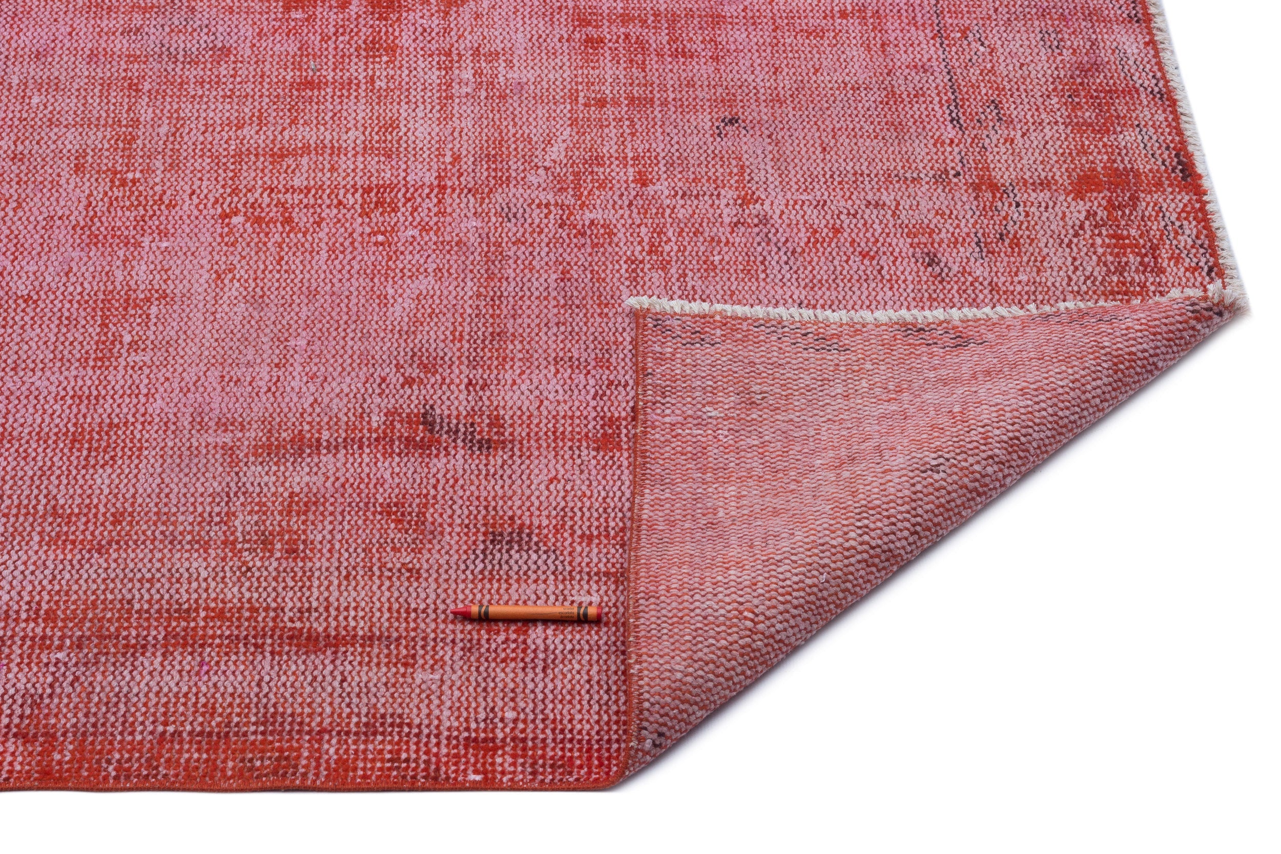 Atina Red Vintage Wool Handmade Area Rug 5'0" x 8'0"