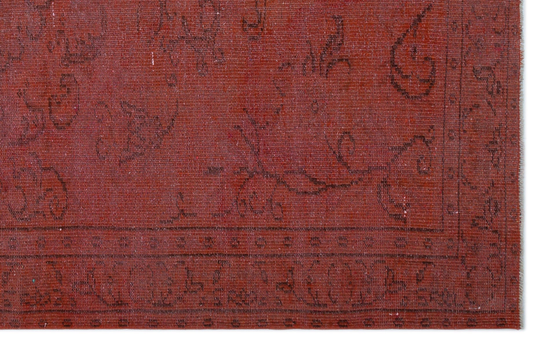 Atina Red Vintage Wool Handmade Area Rug 5'7" x 8'9"