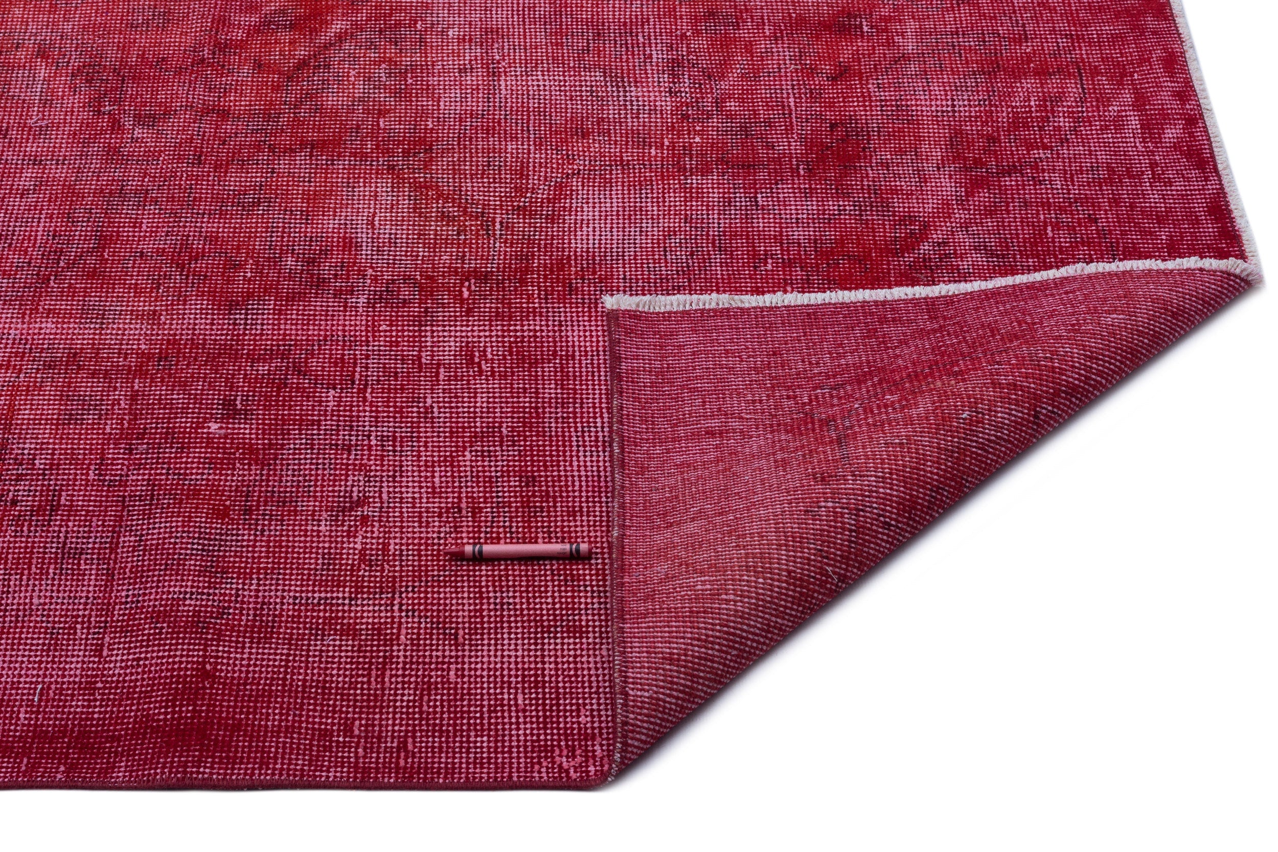 Atina Red Vintage Wool Handmade Area Rug 6'9" x 10'4"