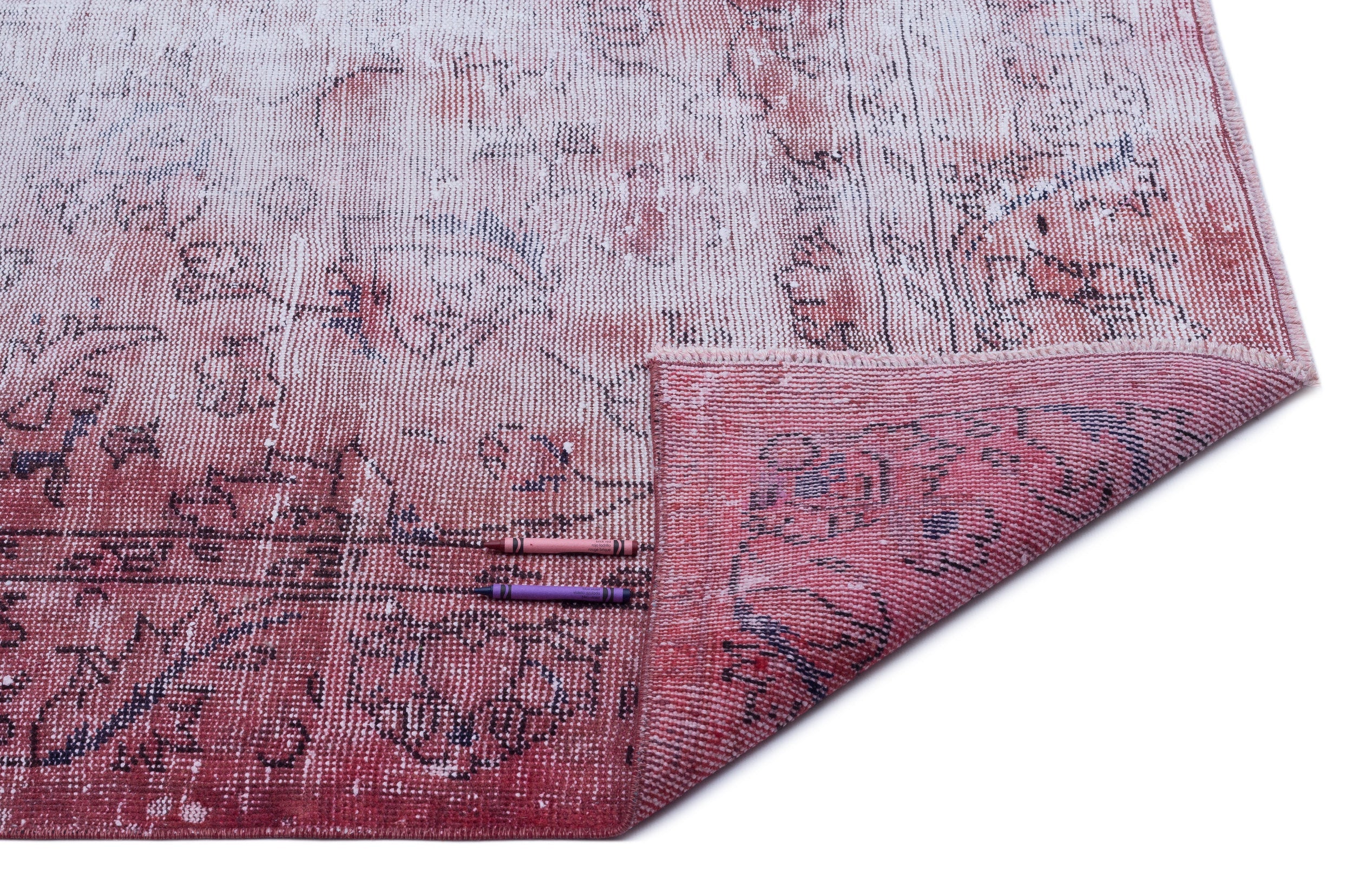 Atina Red Vintage Wool Handmade Area Rug 5'5" x 8'4"