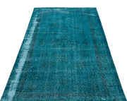 Atina Turquoise Vintage Wool Handmade Area Rug 3'10" x 7'3"