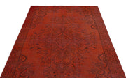 Atina Orange Vintage Wool Handmade Area Rug 5'3" x 9'2"