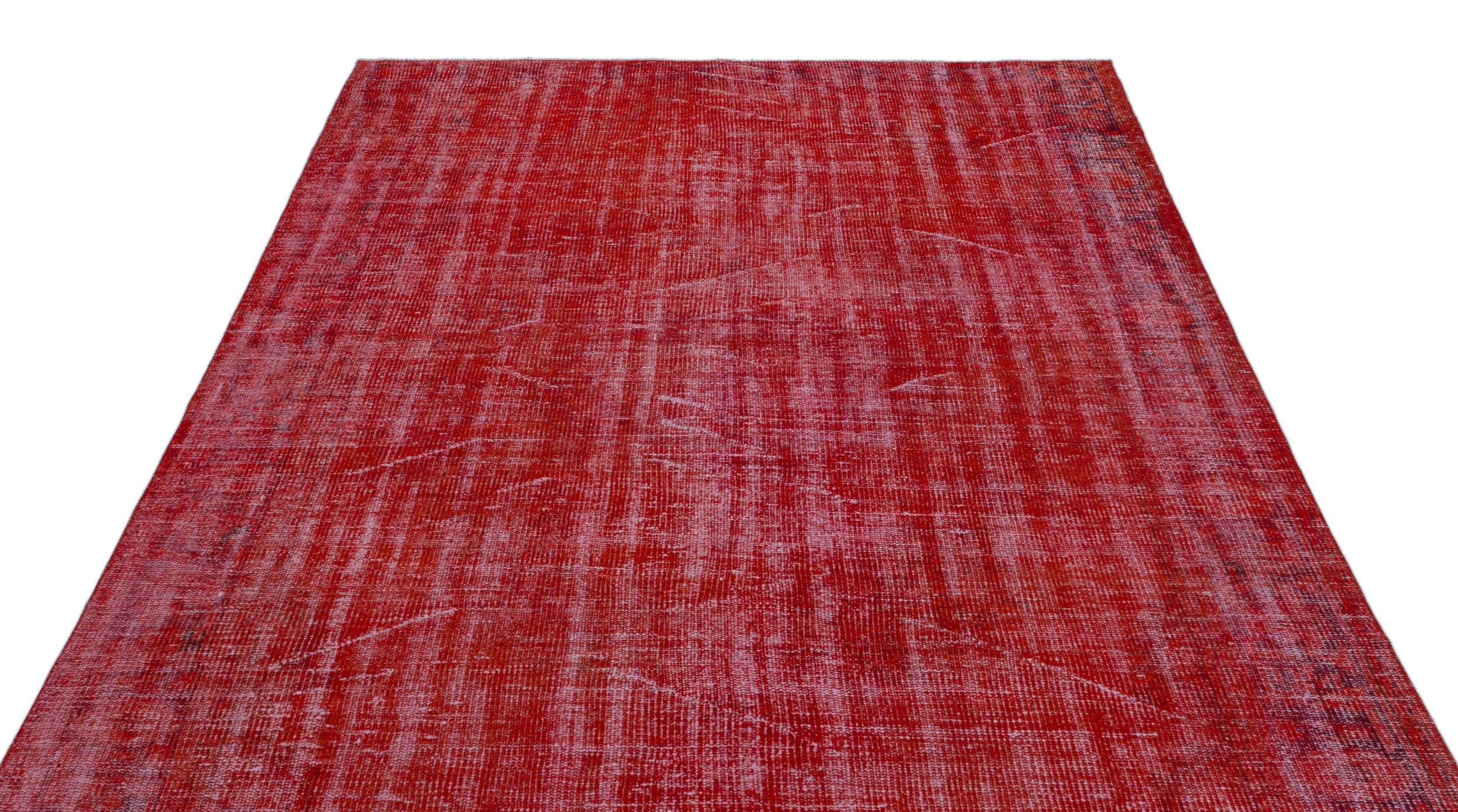 Atina Red Vintage Wool Handmade Area Rug 5'9" x 9'7"