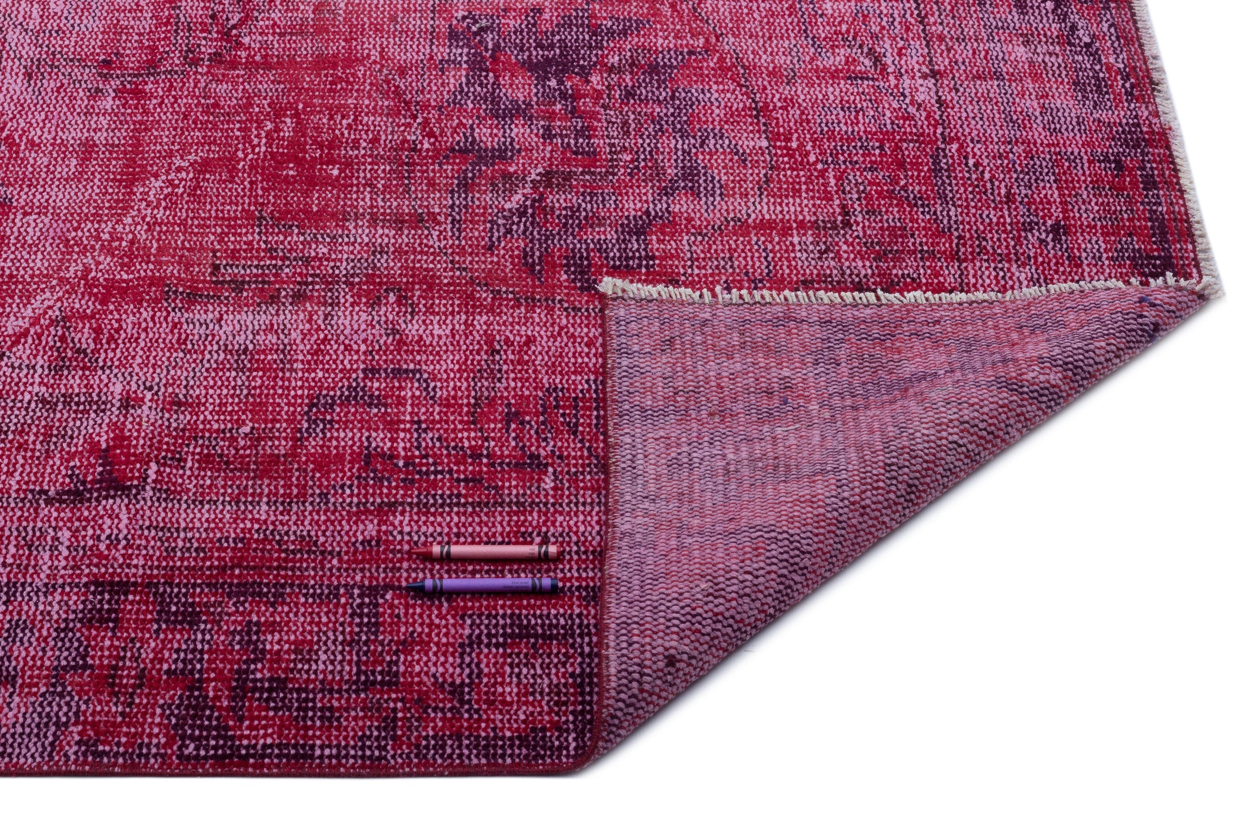 Atina Red Vintage Wool Handmade Area Rug 6'4" x 9'7"