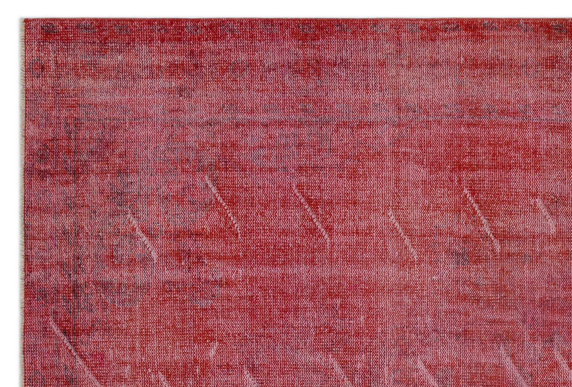 Atina Red Vintage Wool Handmade Area Rug 6'0" x 9'1"