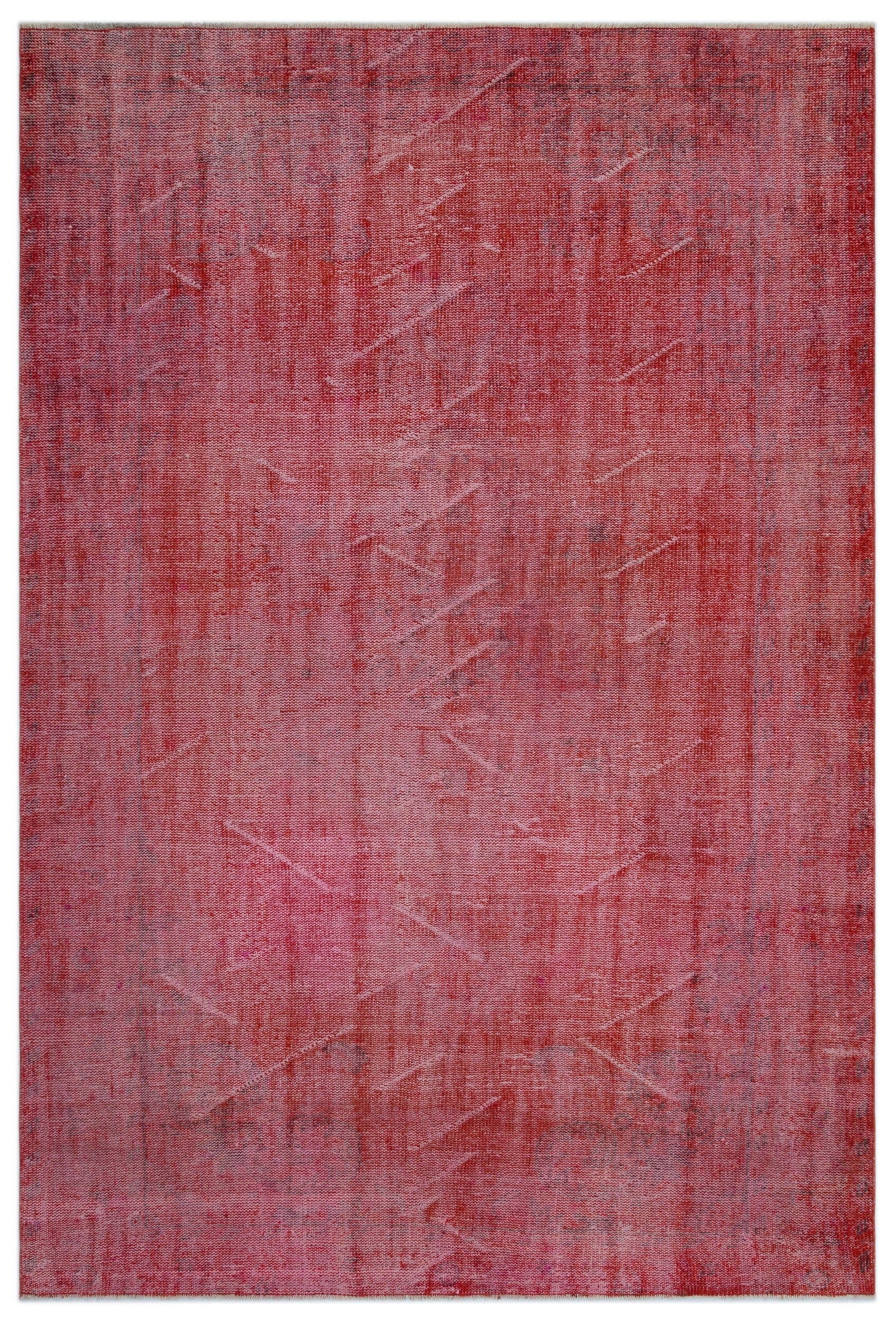 Atina Red Vintage Wool Handmade Area Rug 6'0" x 9'1"