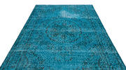 Atina Turquoise Vintage Wool Handmade Area Rug 6'3" x 10'4"