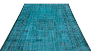 Atina Turquoise Vintage Wool Handmade Area Rug 6'3" x 9'3"