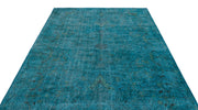 Atina Turquoise Vintage Wool Handmade Area Rug 6'4" x 10'2"