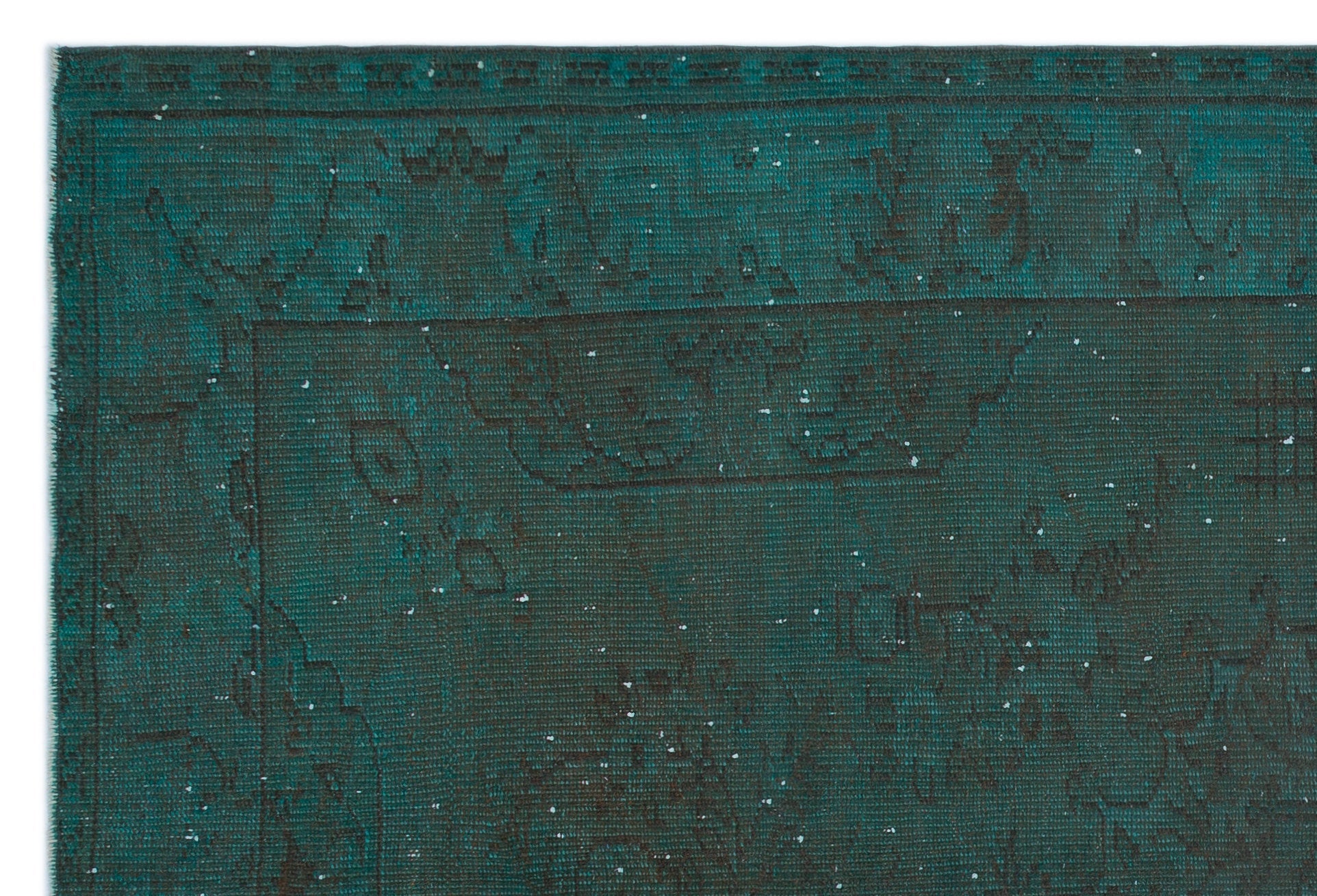 Atina Turquoise Vintage Wool Handmade Area Rug 6'1" x 9'0"