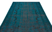 Atina Turquoise Vintage Wool Handmade Area Rug 6'5" x 9'7"