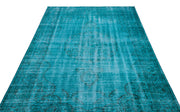 Atina Turquoise Vintage Wool Handmade Area Rug 6'1" x 10'1"