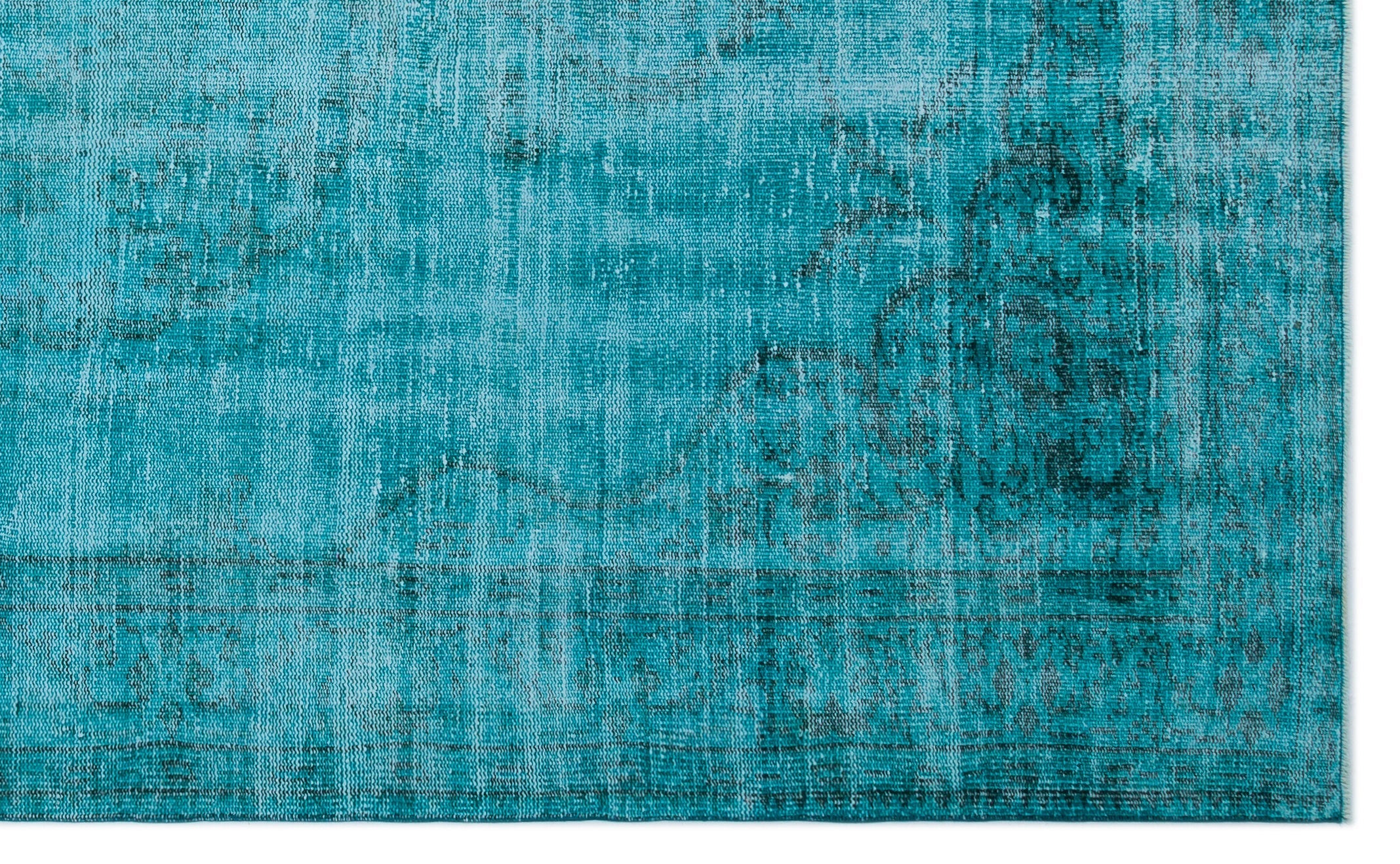 Atina Turquoise Vintage Wool Handmade Area Rug 6'1" x 10'1"