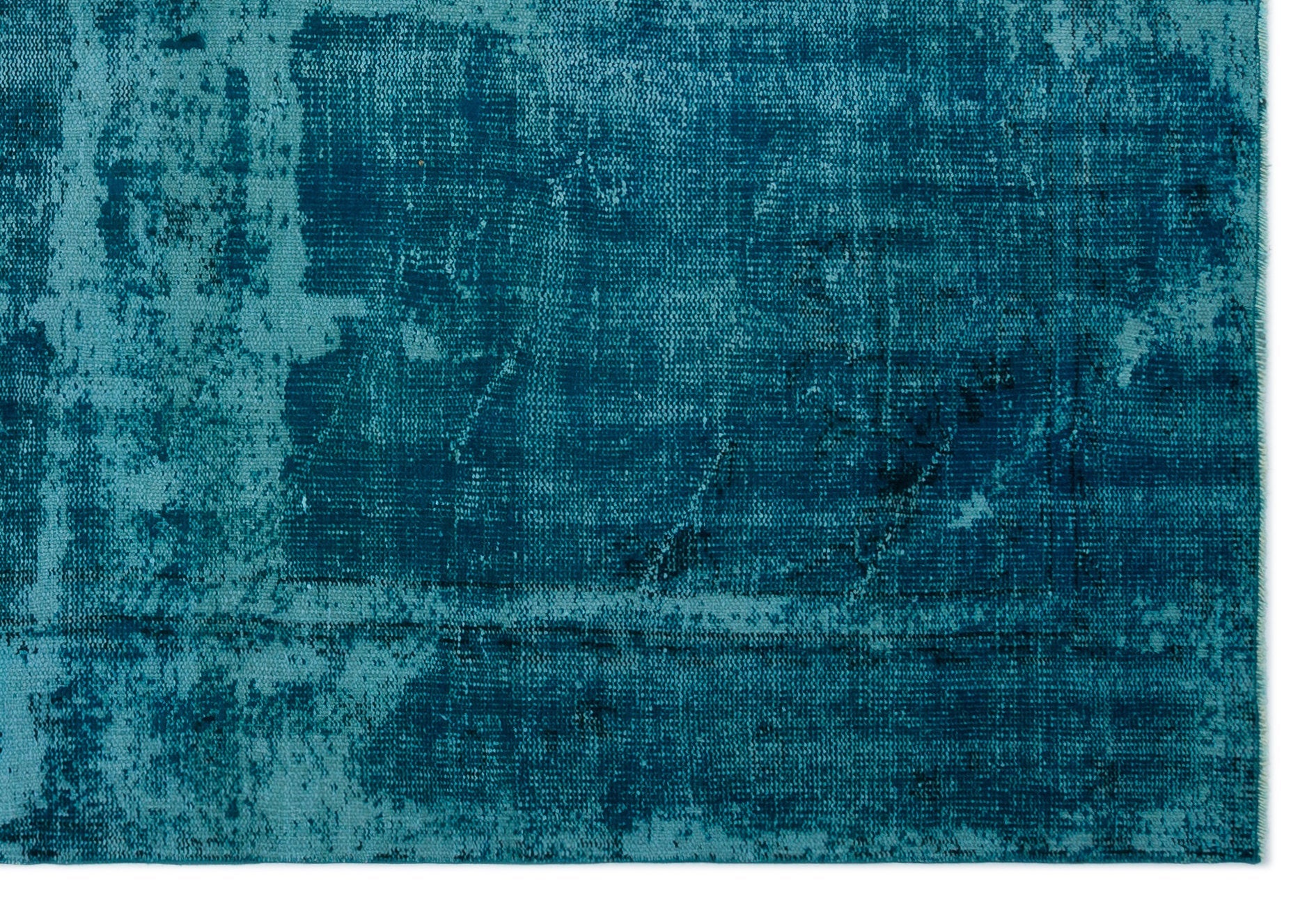 Atina Turquoise Vintage Wool Handmade Area Rug 5'7" x 9'9"
