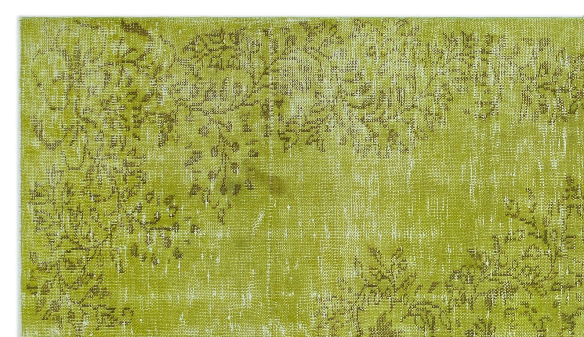 Atina Green Vintage Wool Handmade Area Rug 5'5" x 8'6"