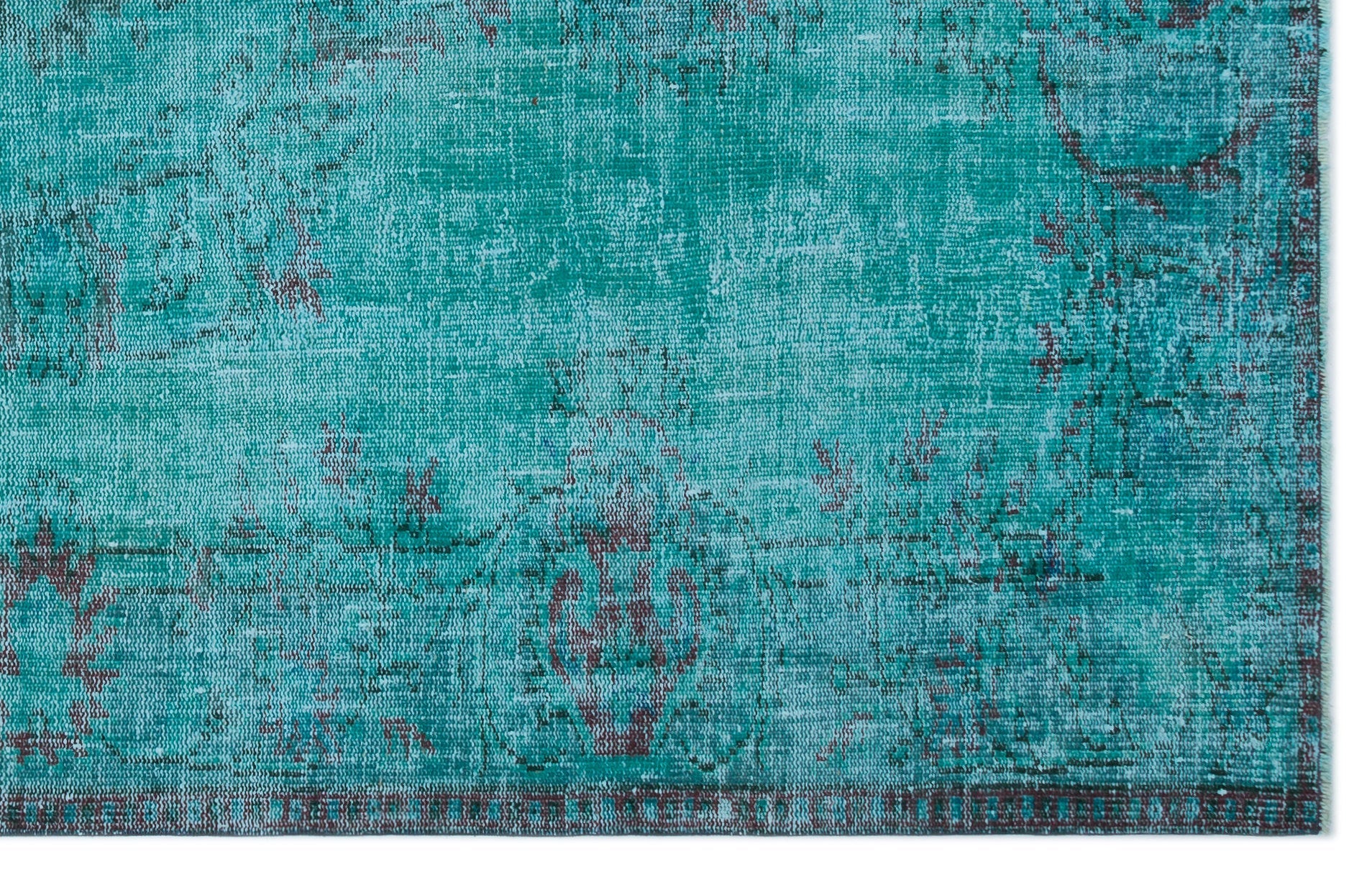 Atina Turquoise Vintage Wool Handmade Area Rug 5'10" x 9'0"