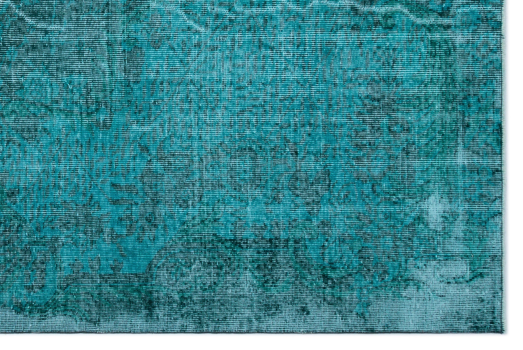 Atina Turquoise Vintage Wool Handmade Area Rug 5'7" x 8'7"