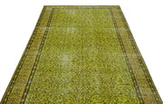 Atina Green Vintage Wool Handmade Area Rug 5'4" x 9'1"