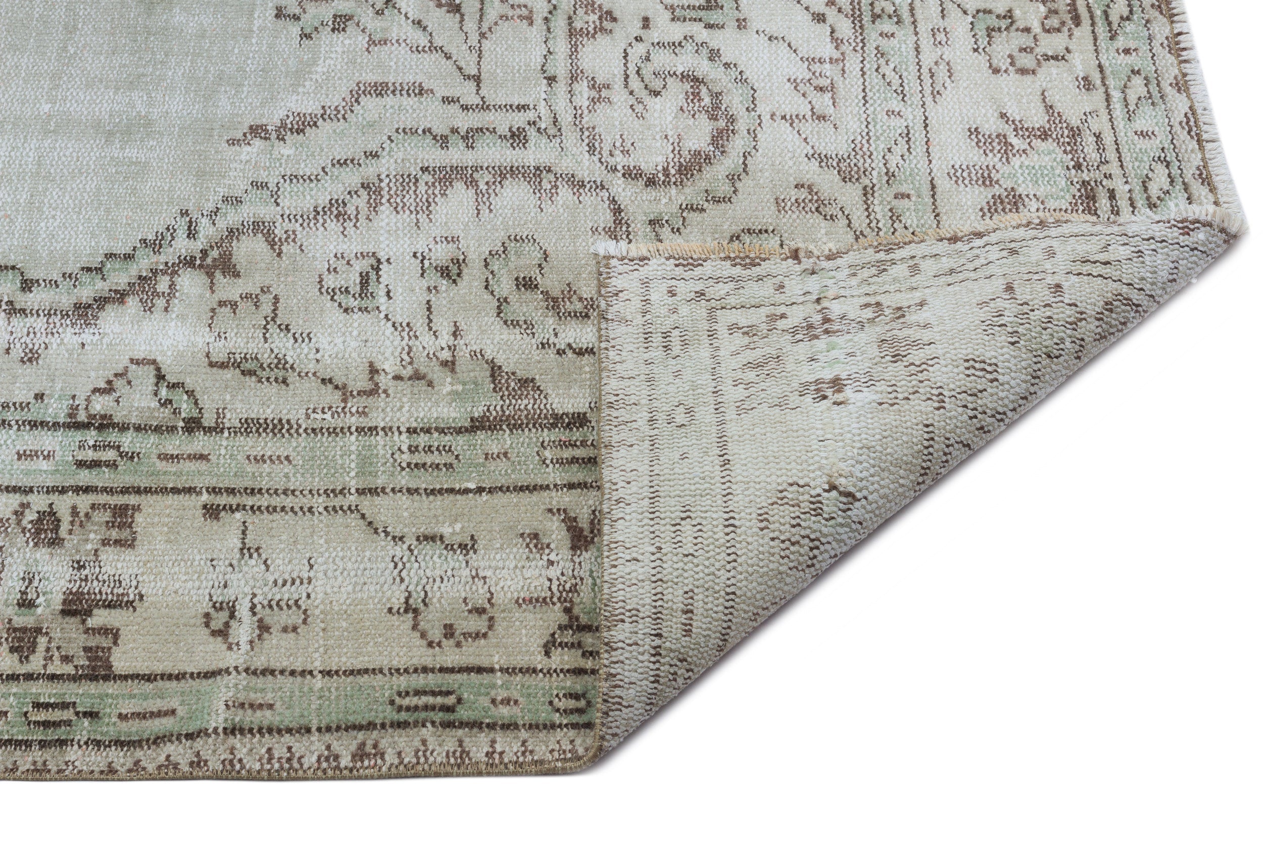 Atina Blue Vintage Wool Handmade Area Rug 5'9" x 8'11"