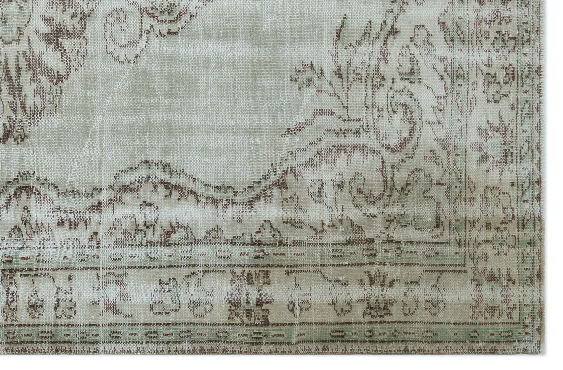 Atina Blue Vintage Wool Handmade Area Rug 5'9" x 8'11"