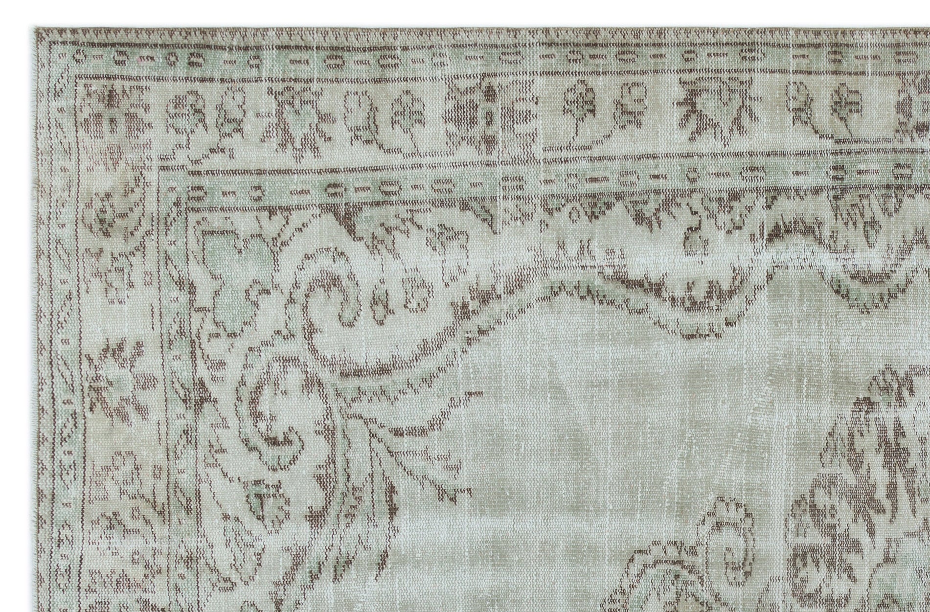 Atina Blue Vintage Wool Handmade Area Rug 5'9" x 8'11"