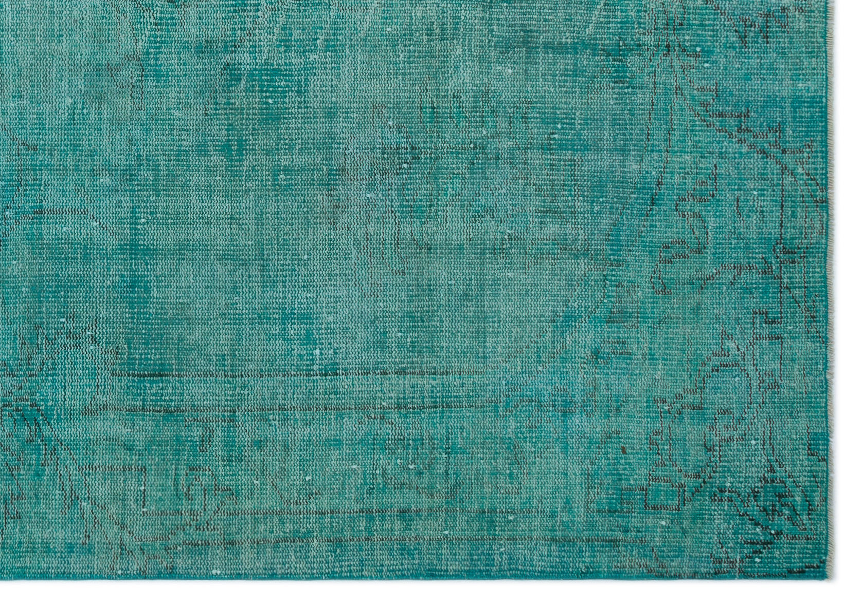 Atina Turquoise Vintage Wool Handmade Area Rug 5'0" x 9'1"