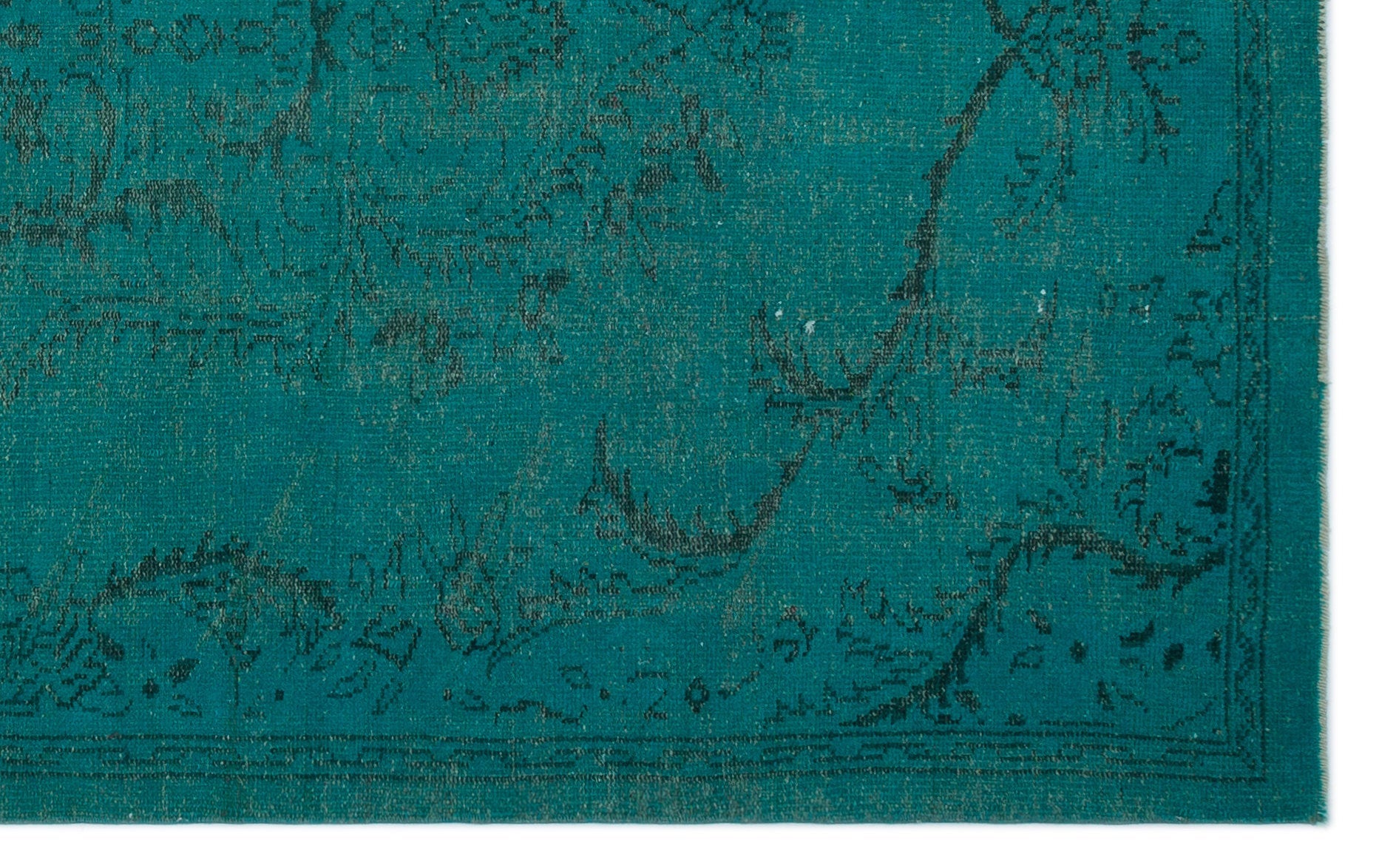 Atina Turquoise Vintage Wool Handmade Area Rug 5'5" x 8'8"