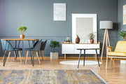 Vintage Area Rug – Machine Made Grey Carpet | Dustproof Washable Non Slip Rug