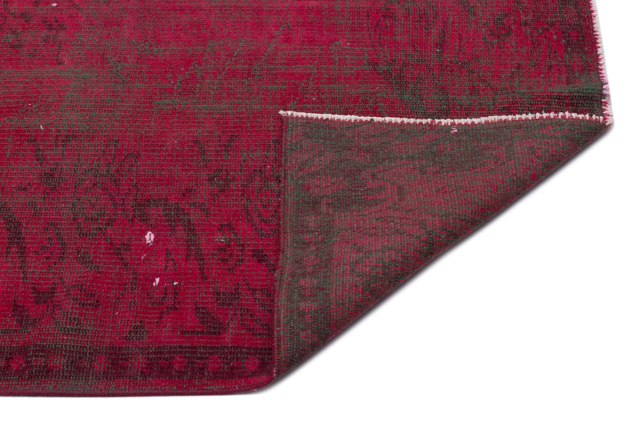 Atina Red Vintage Wool Handmade Area Rug 5'11" x 8'9"