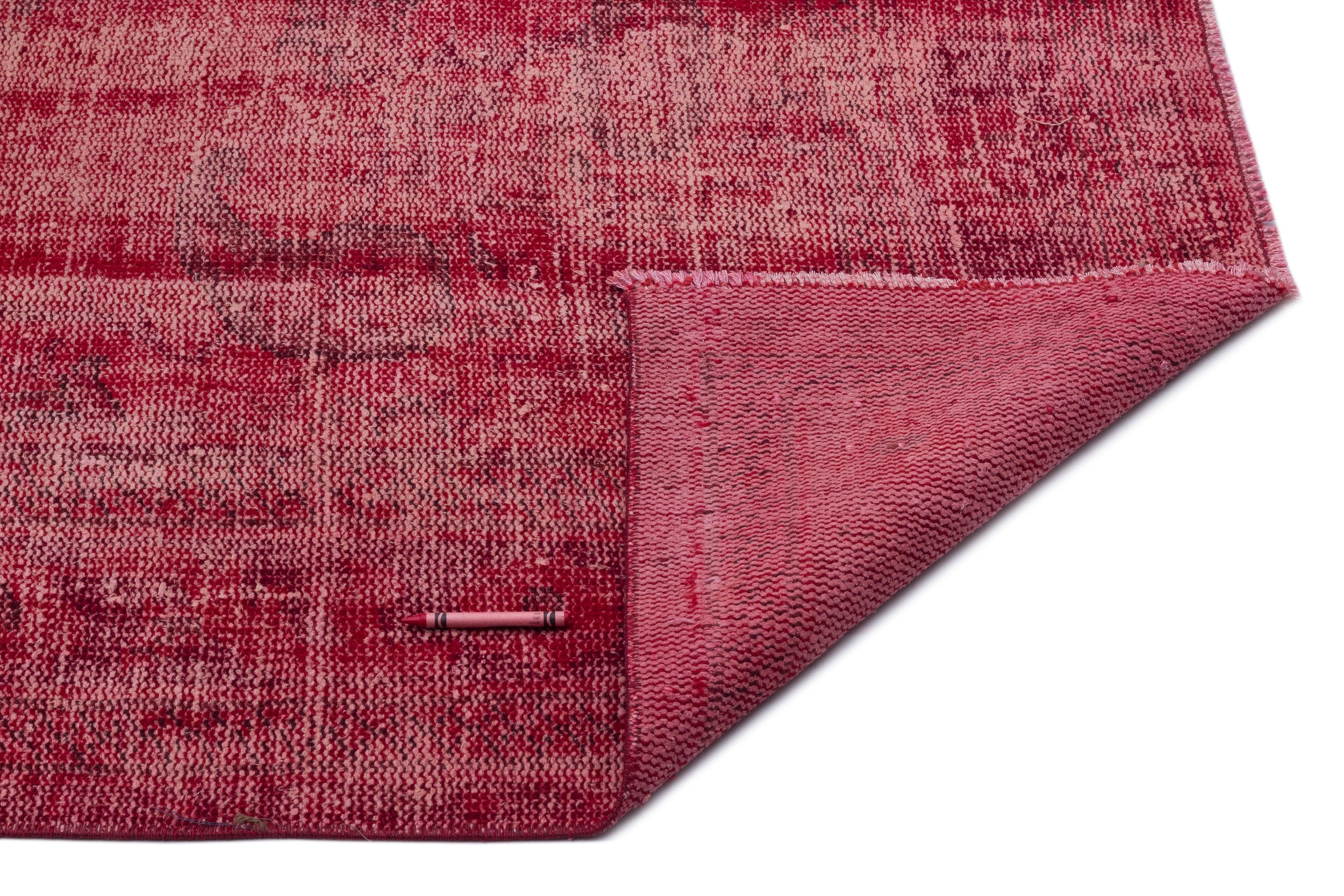 Atina Red Vintage Wool Handmade Area Rug 6'2" x 10'1"