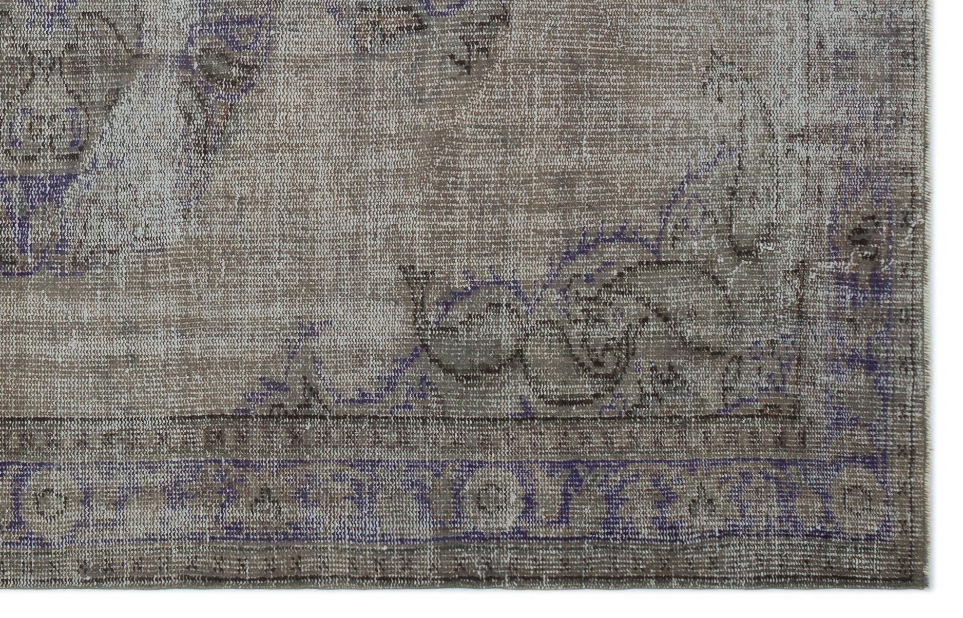 Atina Grey Vintage Wool Handmade Area Rug 5'7" x 8'10"