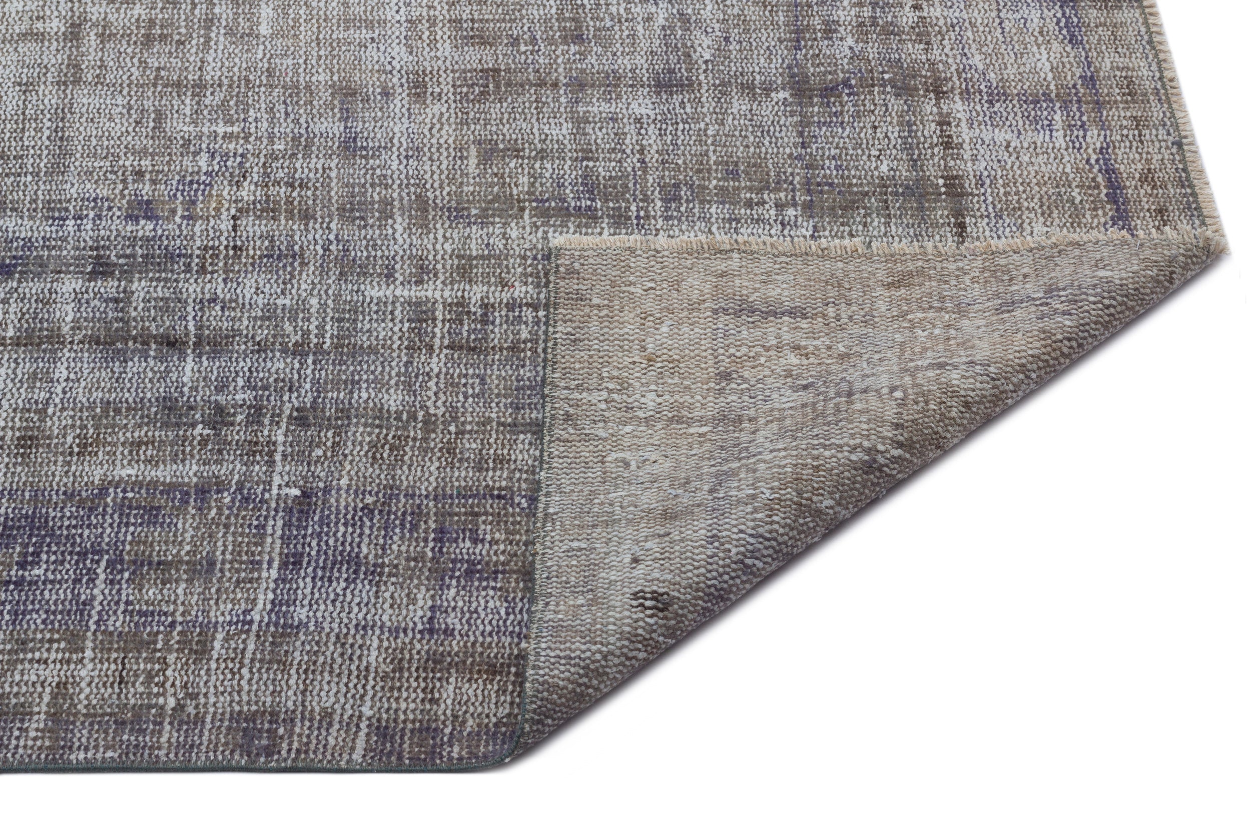 Atina Grey Vintage Wool Handmade Area Rug 5'3" x 10'3"