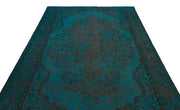 Atina Turquoise Vintage Wool Handmade Area Rug 6'5" x 9'6"
