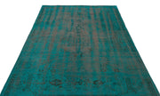 Atina Turquoise Vintage Wool Handmade Area Rug 5'10" x 8'6"