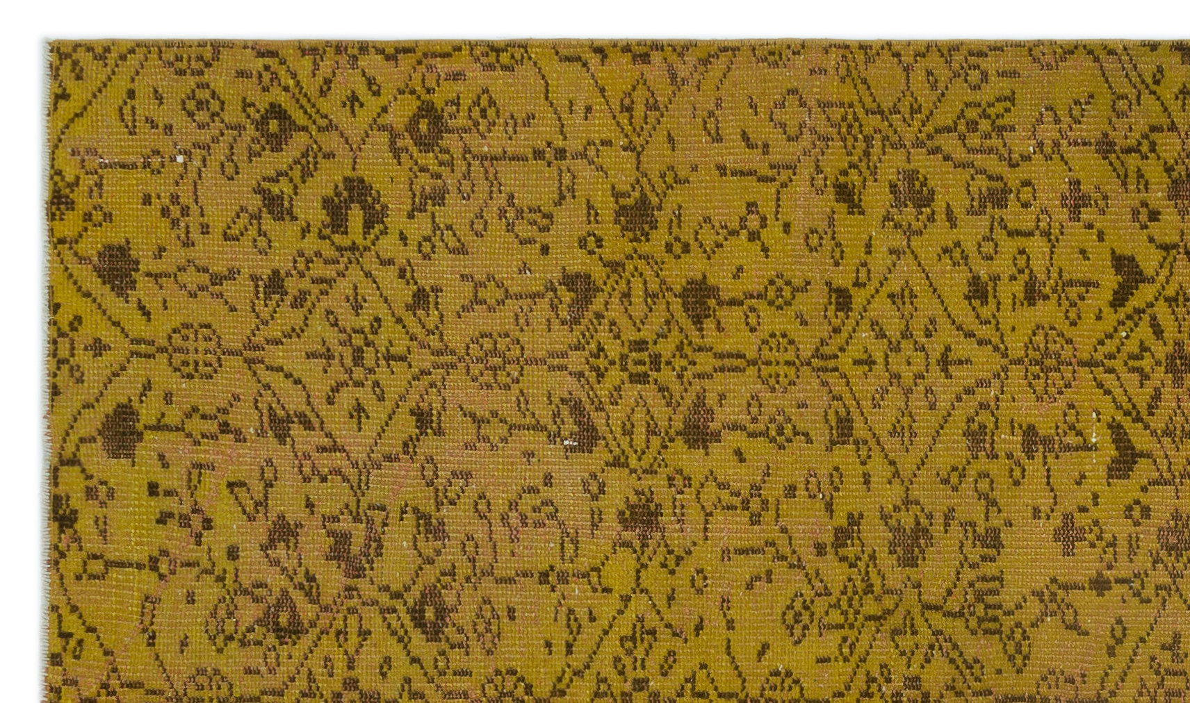 Atina Yellow Vintage Wool Handmade Area Rug 4'9" x 8'0"