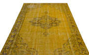 Atina Yellow Vintage Wool Handmade Area Rug 5'9" x 9'4"