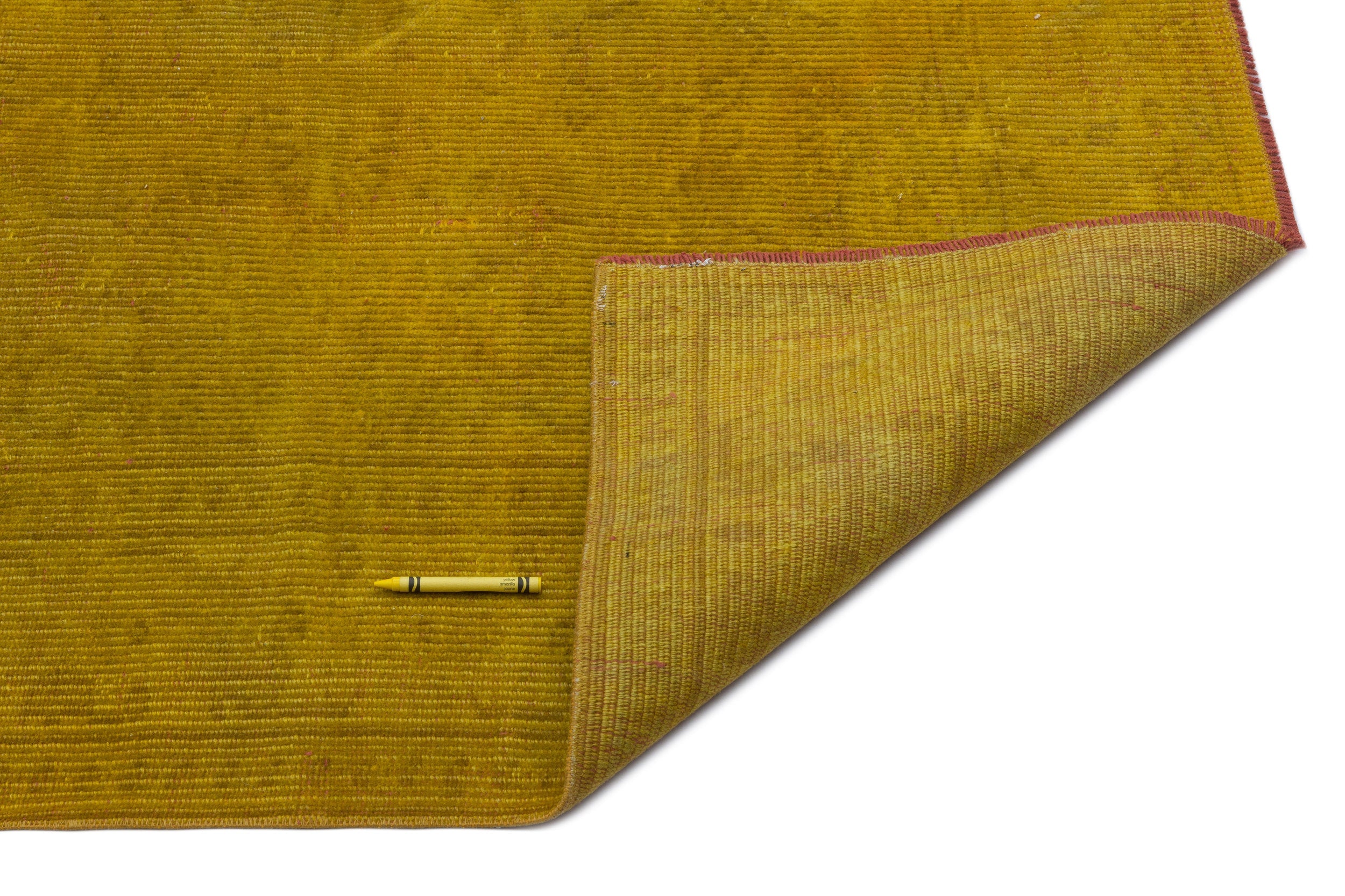 Atina Yellow Vintage Wool Handmade Area Rug 5'3" x 8'0"