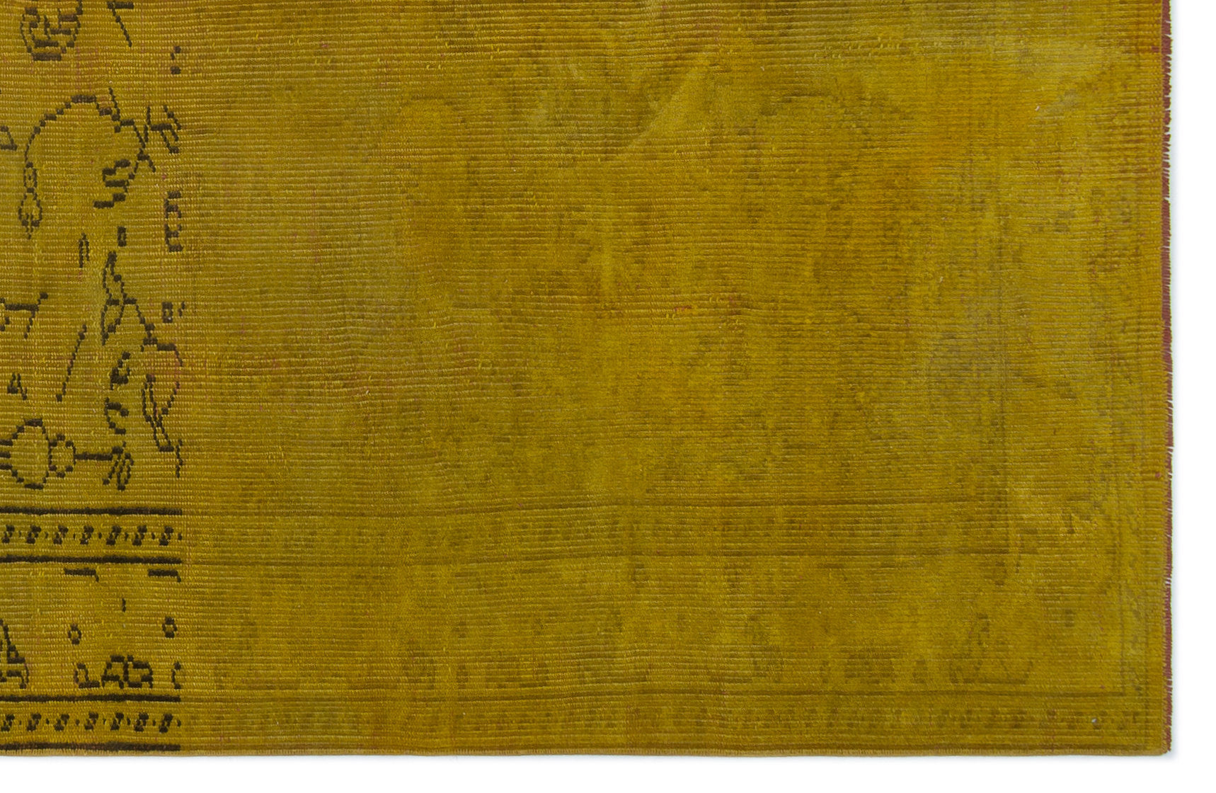 Atina Yellow Vintage Wool Handmade Area Rug 5'3" x 8'0"