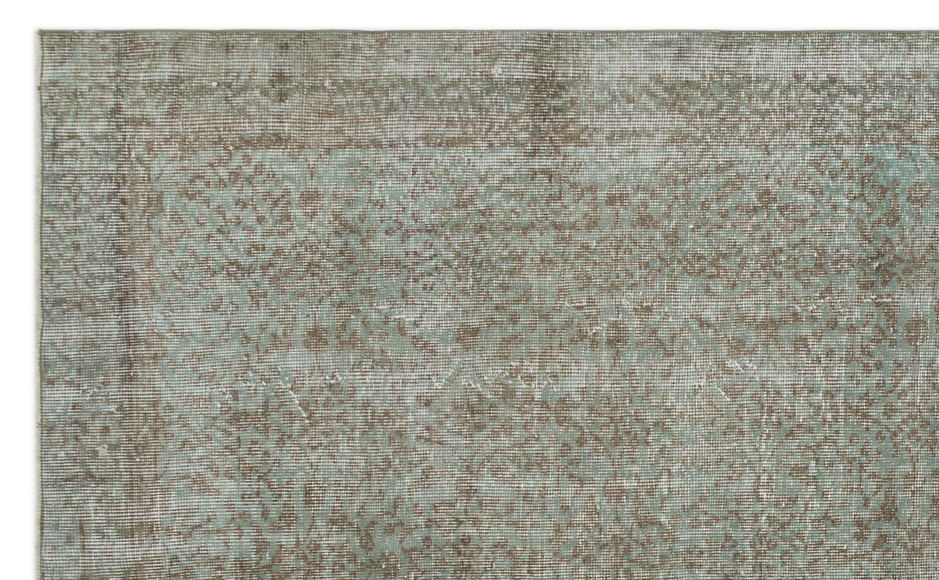 Atina Green Vintage Wool Handmade Area Rug 5'3" x 8'8"