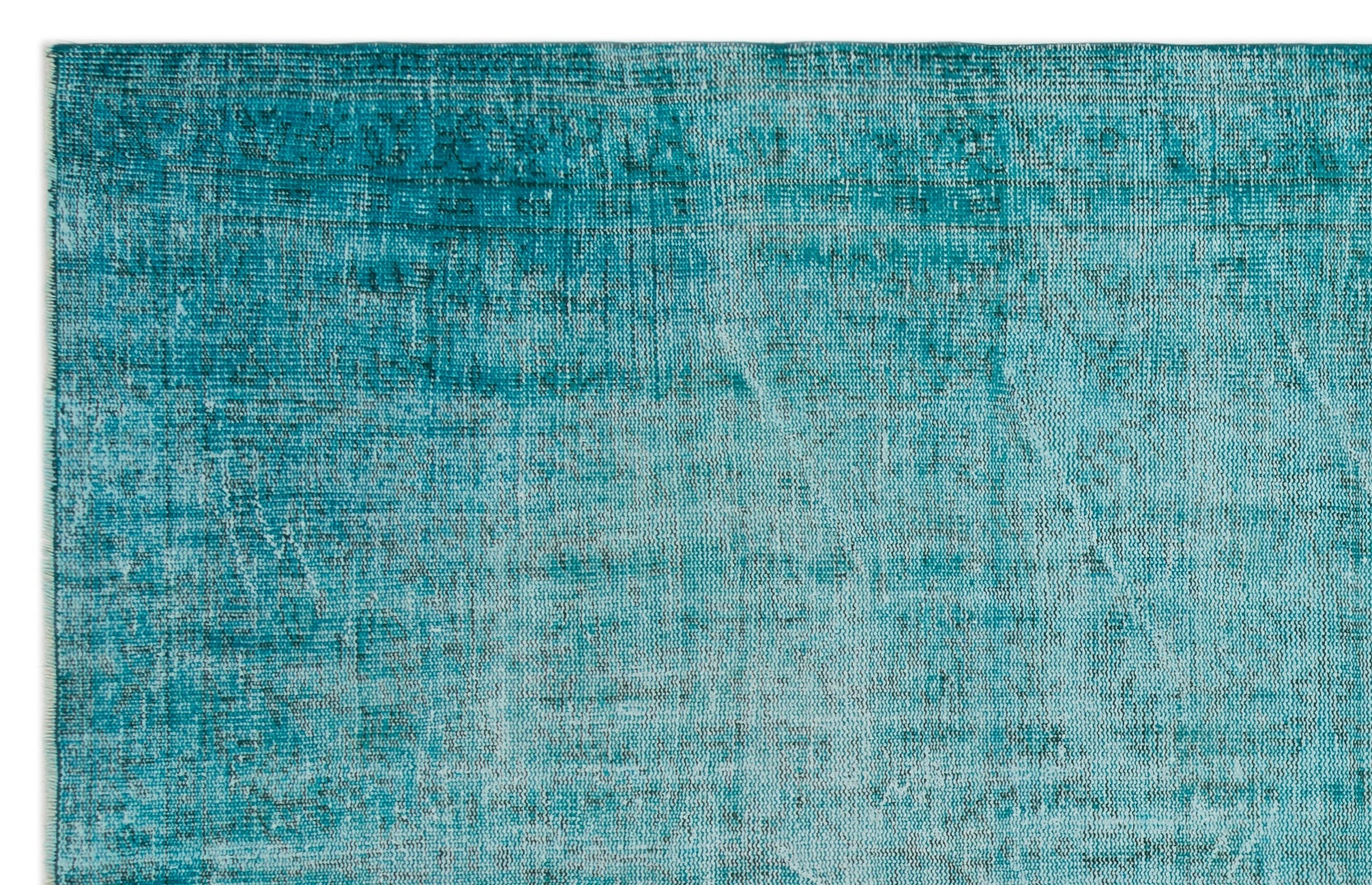 Atina Turquoise Vintage Wool Handmade Area Rug 6'0" x 9'6"
