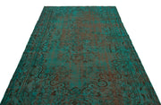 Atina Turquoise Vintage Wool Handmade Area Rug 5'7" x 8'10"