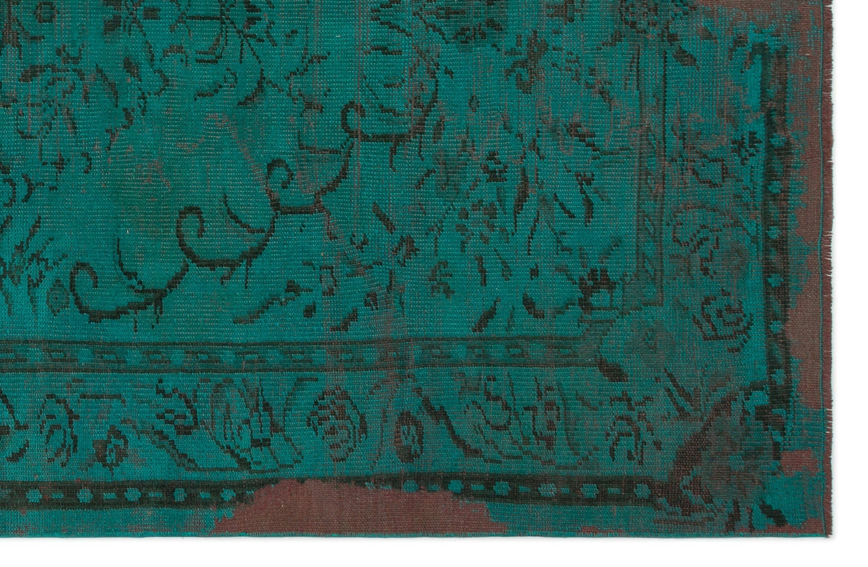 Atina Turquoise Vintage Wool Handmade Area Rug 5'0" x 9'4"