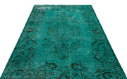 Atina Turquoise Vintage Wool Handmade Area Rug 5'8" x 8'10"