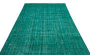 Atina Turquoise Vintage Wool Handmade Area Rug 6'1" x 9'7"