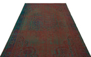 Atina Brown Vintage Wool Handmade Area Rug 5'7" x 8'11"