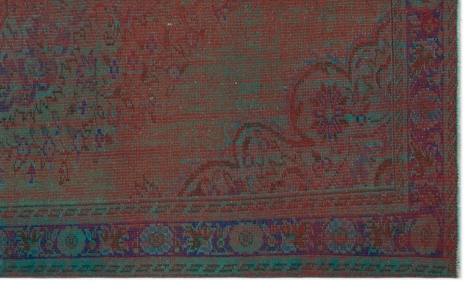 Atina Brown Vintage Wool Handmade Area Rug 5'7" x 8'11"