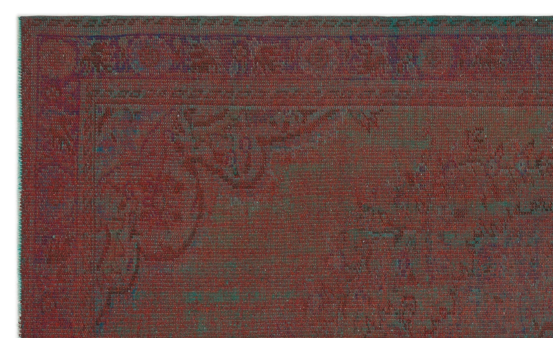 Atina Brown Vintage Wool Handmade Area Rug 5'7" x 8'11"