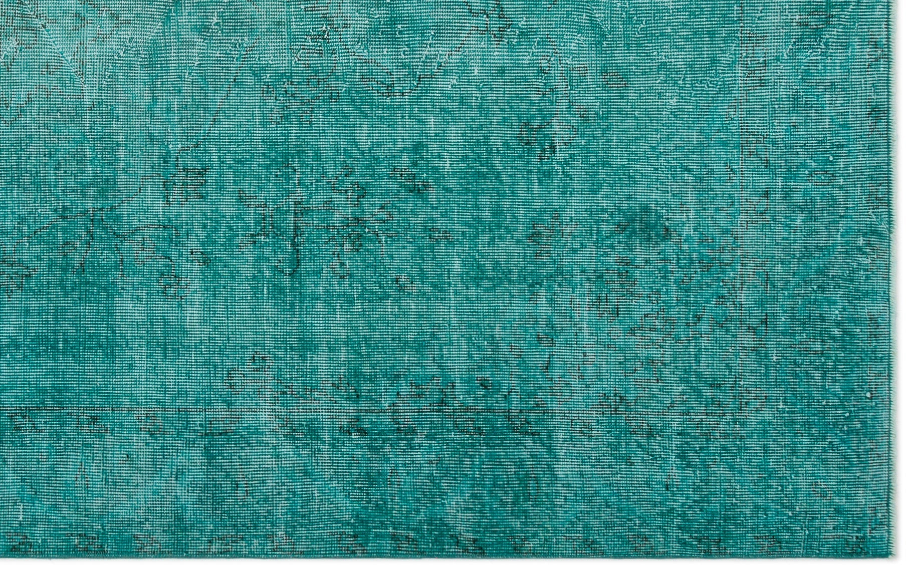 Atina Turquoise Vintage Wool Handmade Area Rug 5'6" x 8'10"