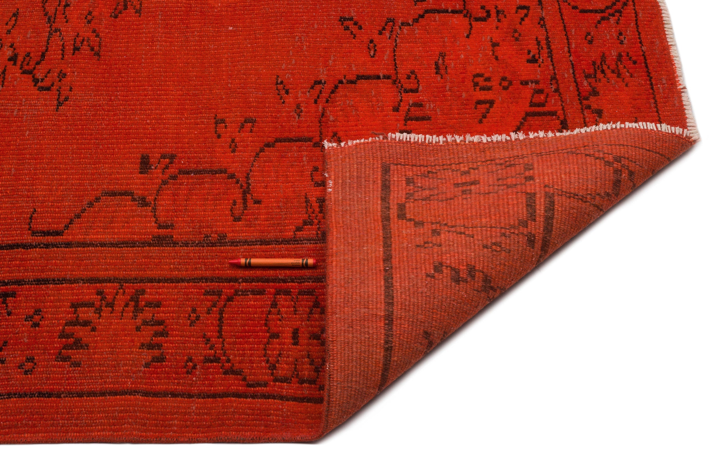 Atina Red Vintage Wool Handmade Area Rug 5'1" x 8'9"