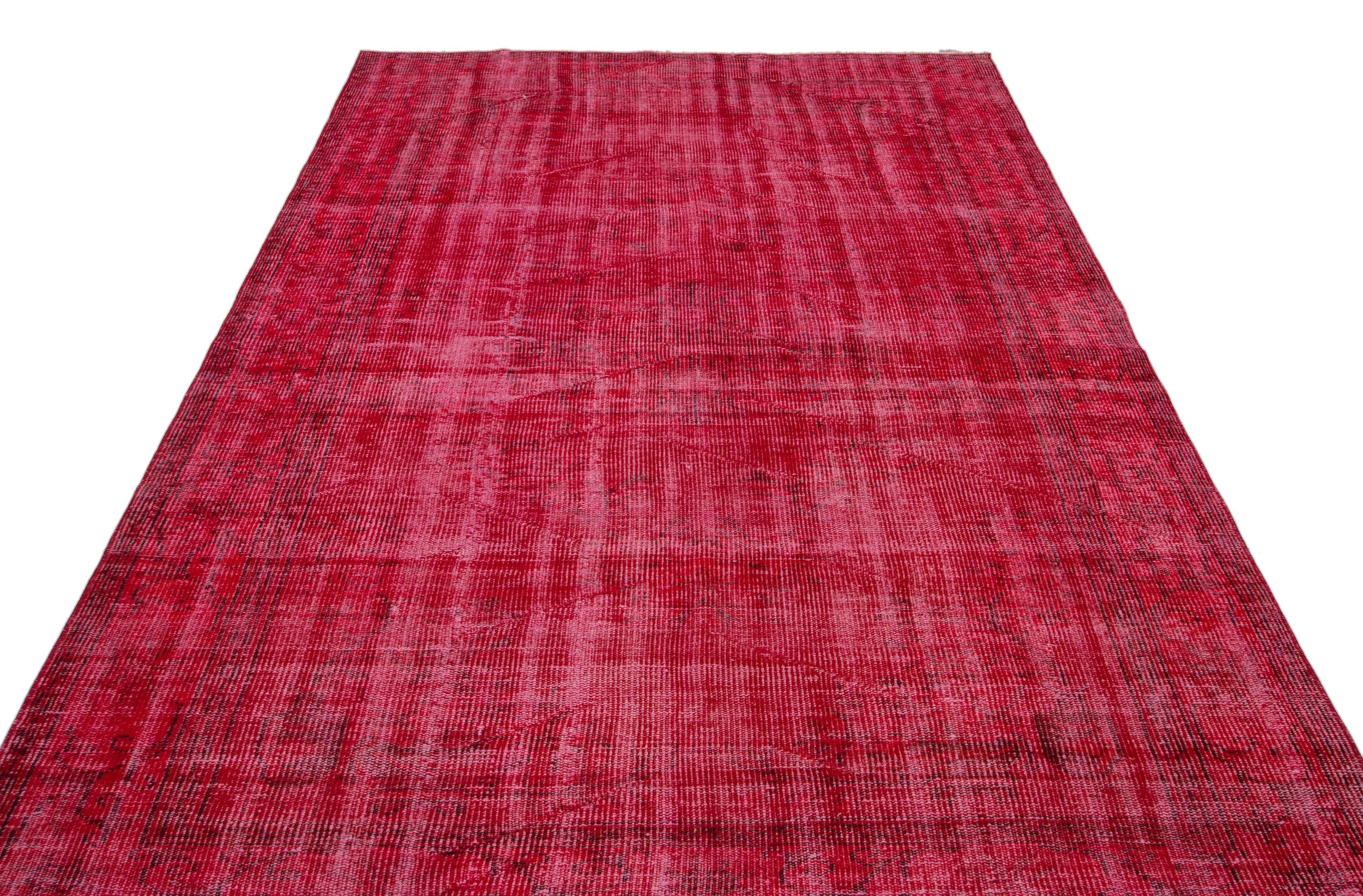 Atina Red Vintage Wool Handmade Area Rug 6'0" x 9'2"